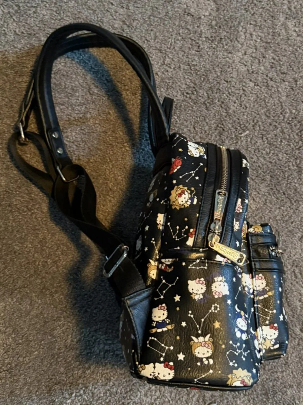 Loungefly Hello Kitty Zodiac Astrology Mini Backpack Sanrio Black Bag